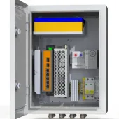 Узел коммутационный 4хPoE, 2хSFP, 4хSC, АКБ 4х12В, 2.2А/ч, IP66, 300х400х210 мм