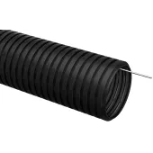 Труба гофрированная ПНД d20 с зондом (10м) черная