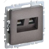 BRITE Розетка двойная RJ11+RJ45 кат.5E РК/Т12-БрТБ темная бронза
