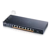 Коммутатор управляемый L3 8 портов. PoE++ 100 /1000 Мб/с. 2.5 Гб/с.  8хRJ45. 2хSFP+ 130 Вт