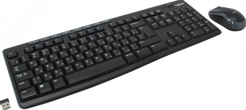 Комплект клавиатура + мышь беспроводной MK270 Ru layout, черный
