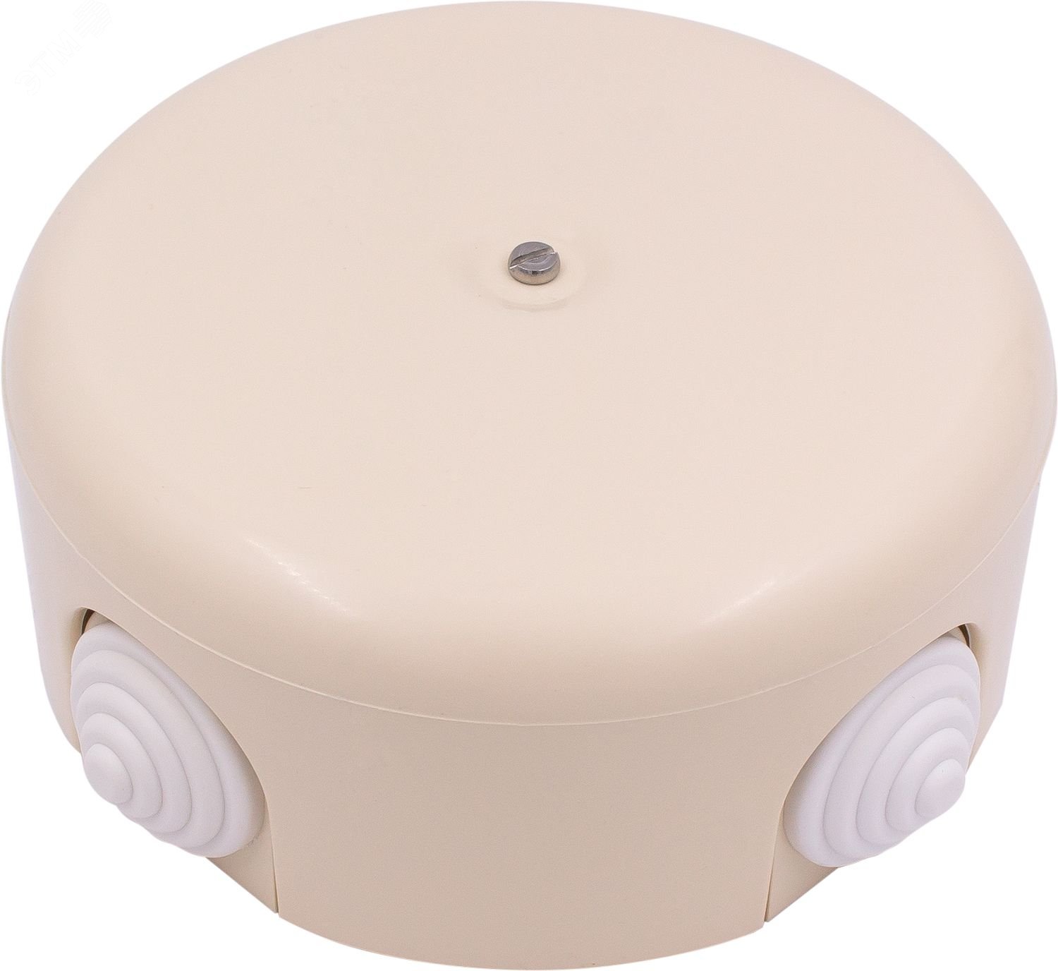 Коробка распределительная 110мм, пластик, цвет Песочное золото с кабельными вводами