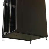 Шкаф напольный 19-дюймовый 42U 2055x800х800 мм ВхШхГ перед. стекл дверь с перфорированными бок. зад. дверь сплошная черный