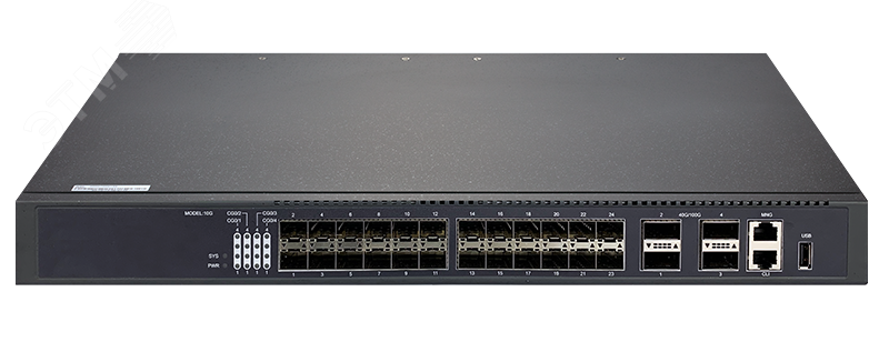 Коммутатор управляемый L3, 24 порта 10/40/100 Гб/с RJ45