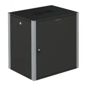 Шкаф телекоммуникационный настенный 19' 9U дверь металл IP20. 600x350x450mm(ШхГхВ) цвет черный(RAL 9004/RAL7000)