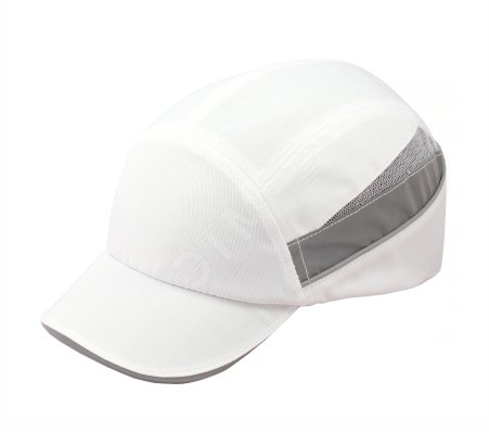 Каскетка RZ BioT CAP белая (защитная, ударопрочная, укороченный козырек, светоотражающие вставоки, регулировка по размеру головы с 56 см по 59 см с помощью застежки-блочк, -10°C + 50°C )