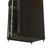 Шкаф напольный 19-дюймовый 47U 2277x600х800 мм ВхШхГ перед. стекл дверь с перфорированными бок. зад. дверь сплошная черный