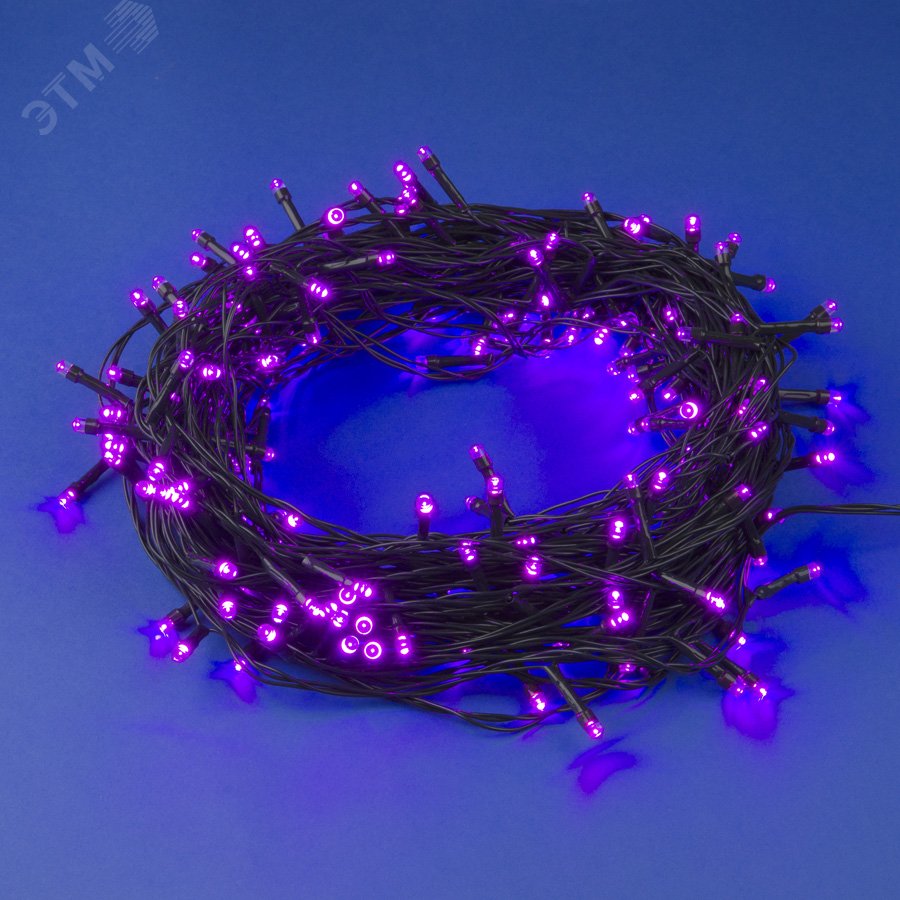 Гирлянда светодиодная 10м ULD-S1000-100/DGA PINK IP20 100 светодиодов Розовый свет Провод зеленый