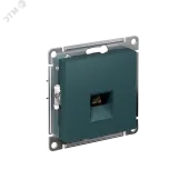 Розетка ATLASDESIGN компьютерная RJ45 механизм изумруд