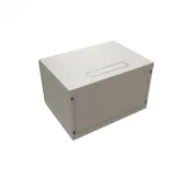 Шкаф настенный 19-дюймовый 19'' 6U 367x600х450мм металлическая передняя дверь с замком серый RAL 7035 WRline''
