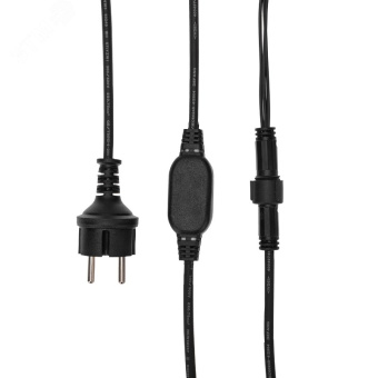 Гирлянда Лофт уличная, черный каучук, 20          прозрачных ламп х 1 LED, IP65