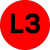 Наклейка L3 d=20мм PROxima Наклейка L3 d=20мм PROxima