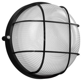 Светильник НПП1302 черный/круг с реш.60Вт IP54 IEK