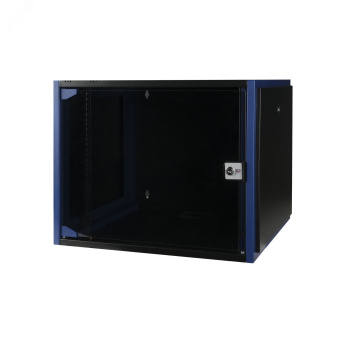 Шкаф настен. 19', 9U 600х450, дв. стек, чер. DATAREX