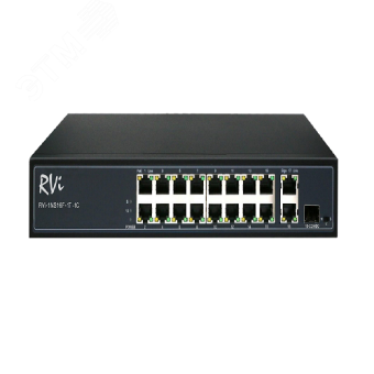 Коммутатор неуправляемый 16 портов RJ45/Uplink/SFP 10 100 Мб/с PoE 300Вт