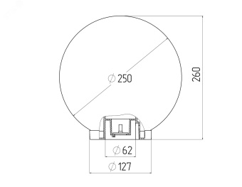 НТУ 01-60-251 , шар белый D=250 mm