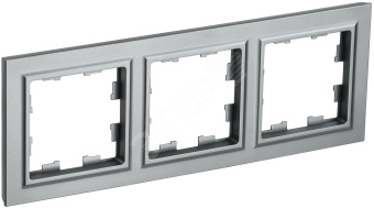 BRITE Рамка 3 поста РУ-3-БрС сталь