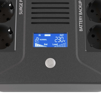 Источник бесперебойного питания line-interactive, Info PDU, 1000 ВА/600 Вт, 1/1,8xSchuko,  LCD, 1x9Aч