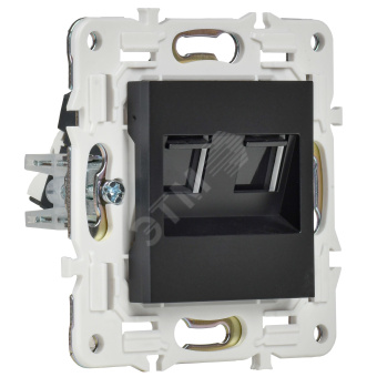 SKANDY Розетка компьютерная двойная RJ45 кат.5E SK-K03Bl черный IEK