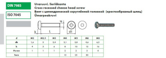 Шуруп DIN7985 4X16 нержавеющая сталь A2