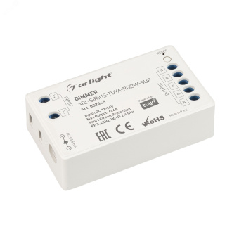 Диммер ARL-SIRIUS-TUYA-RGBW-SUF (12-24V, 4x4A, 2.4G) (ARL, IP20 Пластик, 3 года)
