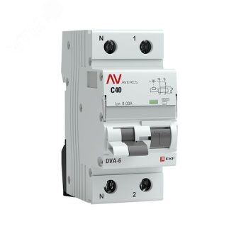 Автомат дифференциальный DVA-6 1P+N 40А (C) 30мА (AC) 6кА AVERES