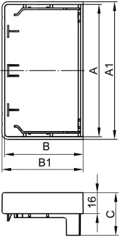 Заглушка для кабель-канала 60х40 торцевая LAN In-liner