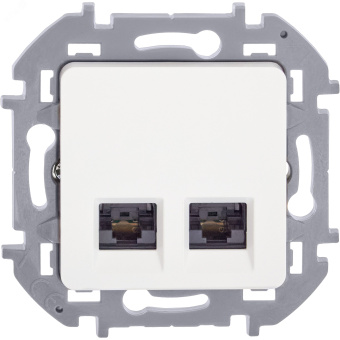 INSPIRIA розетка двойная RJ 45  категория 5e  UTP белый