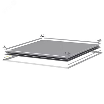 Светильник светодиодный ДВО-34w 3500лм 4000К microprisma-opal IP54/IP20 KROKUS-PANEL грильято