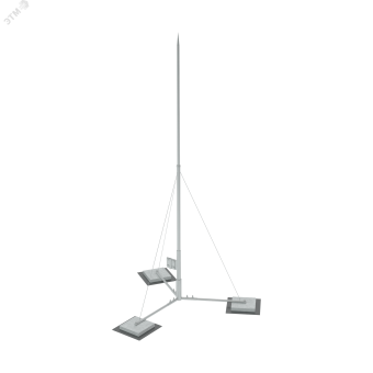 Вольностоящая молниеприемная мачта составная H10,2 м неразборное основание HD