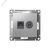 Розетка ATLASDESIGN двойная компьютерная+ТВ RJ45+TV категория 5E механизм алюминий Розетка ATLASDESIGN двойная компьютерная+ТВ RJ45+TV категория 5E механизм алюминий