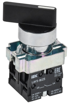 Переключатель LAY5-BJ25 2 позиции I-0 длинная ручка