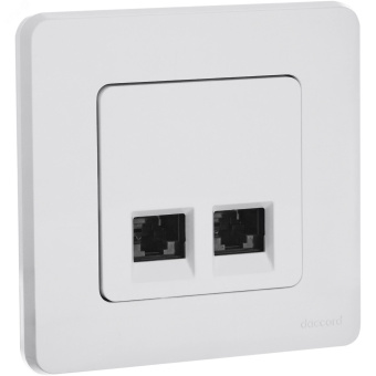 INSPIRIA розетка двойная RJ 45  категория 5e  UTP белый