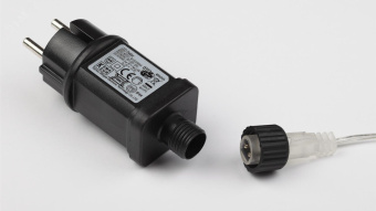 Гирлянда LED Сосульки 2,1м холодный свет, 7V, IP44 (трансформатор в комплекте)
