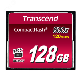 Карта памяти 128GB CompactFlash 800, MLC, 120 МБ/с
