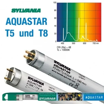 F36W/174 AQUASTAR G13 Т8 | 10000K d26x1200mm Пресноводный + Морской аквариум | - Лампа люминесцентная для аквариума SYLVANIA
