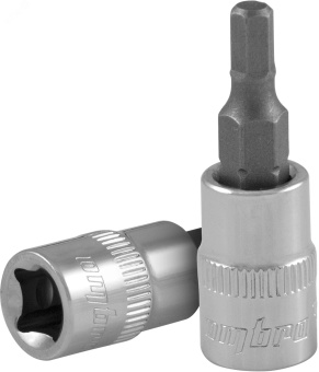 Насадка торцевая 1/4''DR с вставкой-битой шестигранной, H3
