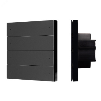 Панель кнопочная SMART-DMX512-801-22-8G-8SC-DIM-IN Black (230V, 2.4G) (IARL, IP20 Пластик, 5 лет)