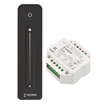 Диммер SMART-SET-TRIAC-601-72-DIM-PD-IN Black (230V, 1x1.5A, ПДУ LINE, TY, 2.4G) (IARL, IP20 Пластик, 5 лет)