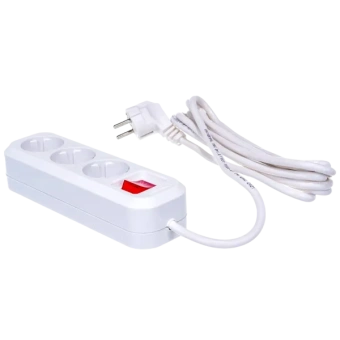 3х3м | 13А / 2990W / IP20 / С выключателем / С заземлением / ПВС 3х1 | - Удлинитель бытовой UNIVersal