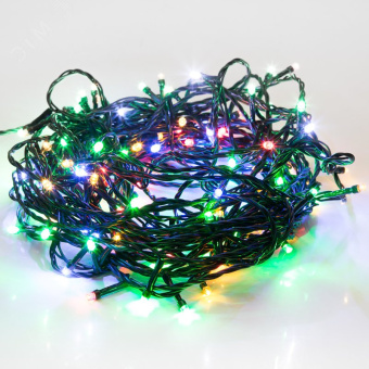 Гирлянда Твинкл Лайт 4 м, темно-зеленый ПВХ, 25 LED, мультиколор