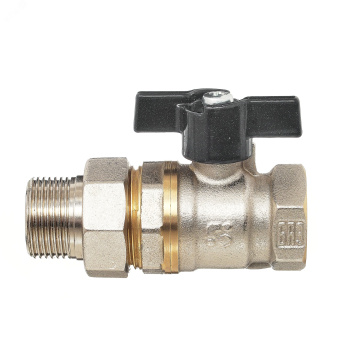 Кран шаровой американка 1/2' А31/1 НГ прямой бабочка никель PN40