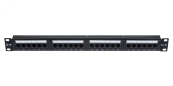 Панель коммутационнная СегментЛАН Cat5e 1U, 24 порта, UTP, RJ45, черная