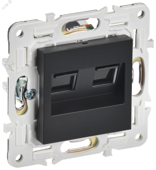 SKANDY Розетка компьютерная двойная RJ45 кат.5E SK-K03Bl черный IEK