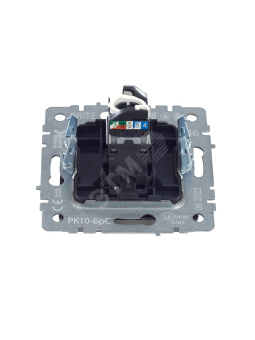 BRITE Розетка компьютерная RJ45 кат.5E РК10-БрС сталь