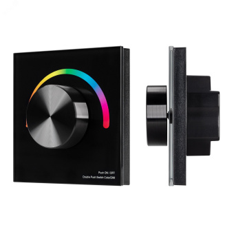 Панель SMART-P5-RGB-G-IN Black (3V, Rotary, 2.4G) (IP20 Пластик, 5 лет)