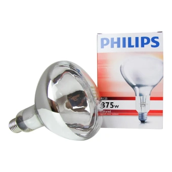 PHILIPS R125 IR375CH E27 230-250V d125x183 прозрачная - инфракрасная лампа