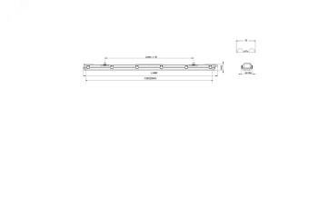 Светильник светодиодный под лампу Т8 SPP-101-0-002-060 Св-к IP65 T8 G13 600мм (8/240)