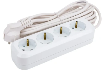 4х5м | 13А / 2990W / IP20 / Без выключателя / С заземлением / ПВС 3х1 | - Удлинитель бытовой UNIVersal