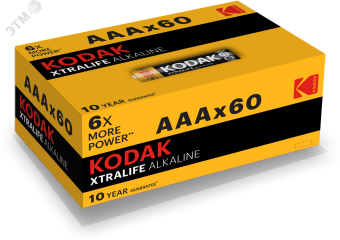 Батарейка LR03-60 (4S) colour box XTRALIFE Alkaline [K3A-60] (60/1200/38400)